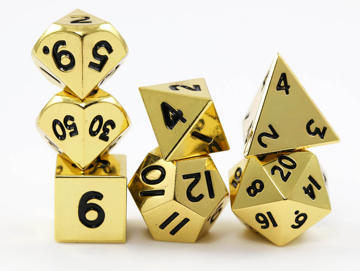 DnD Dice Metal Mini Gold