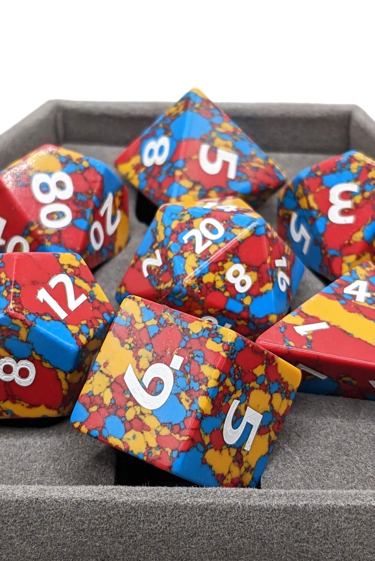 Mosaic Spots Stone dice for dnd games