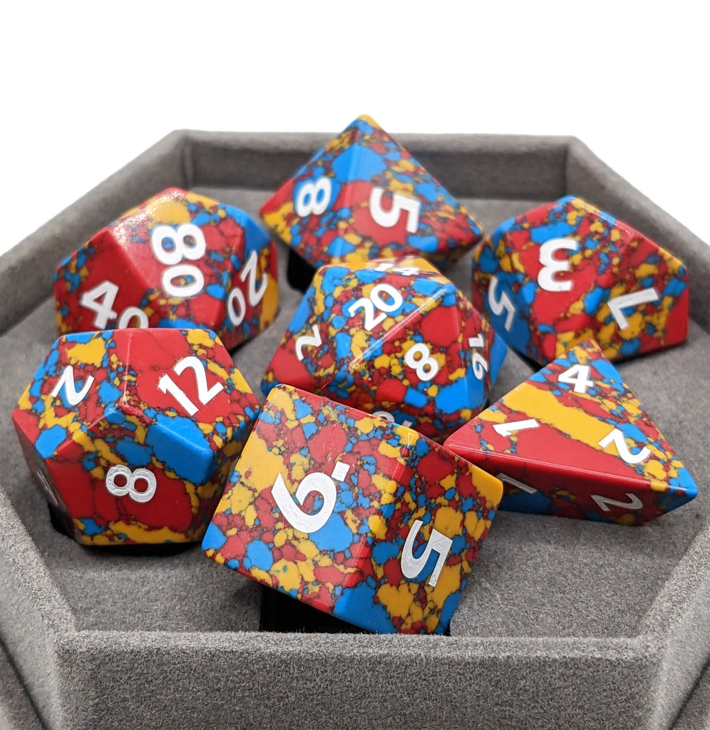 Mosaic Spots Stone dice for dnd games