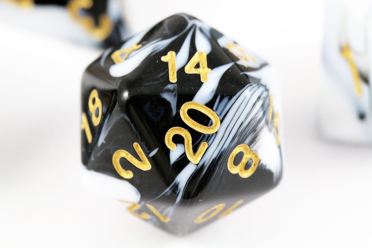 D&D Dice D20 Mystic Black