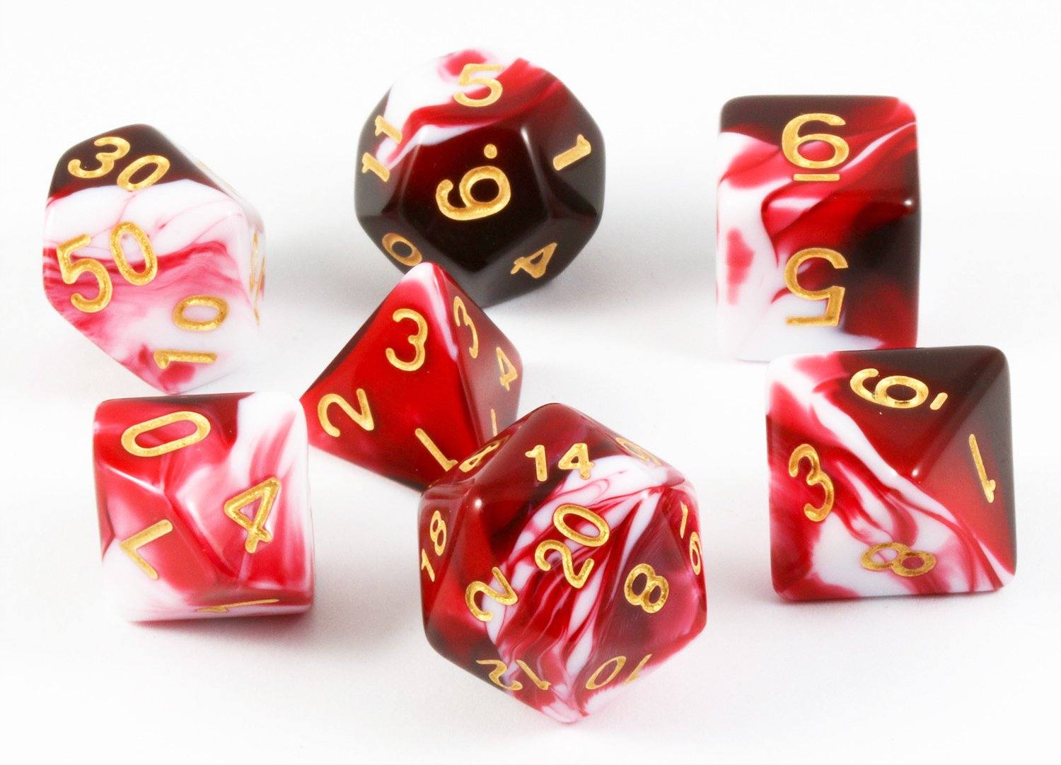 D&D Dice Mystic Red