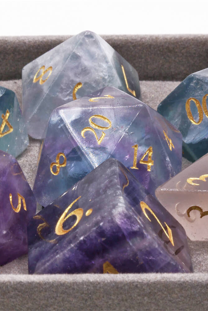 Natural Fluorite Gemstone Dice