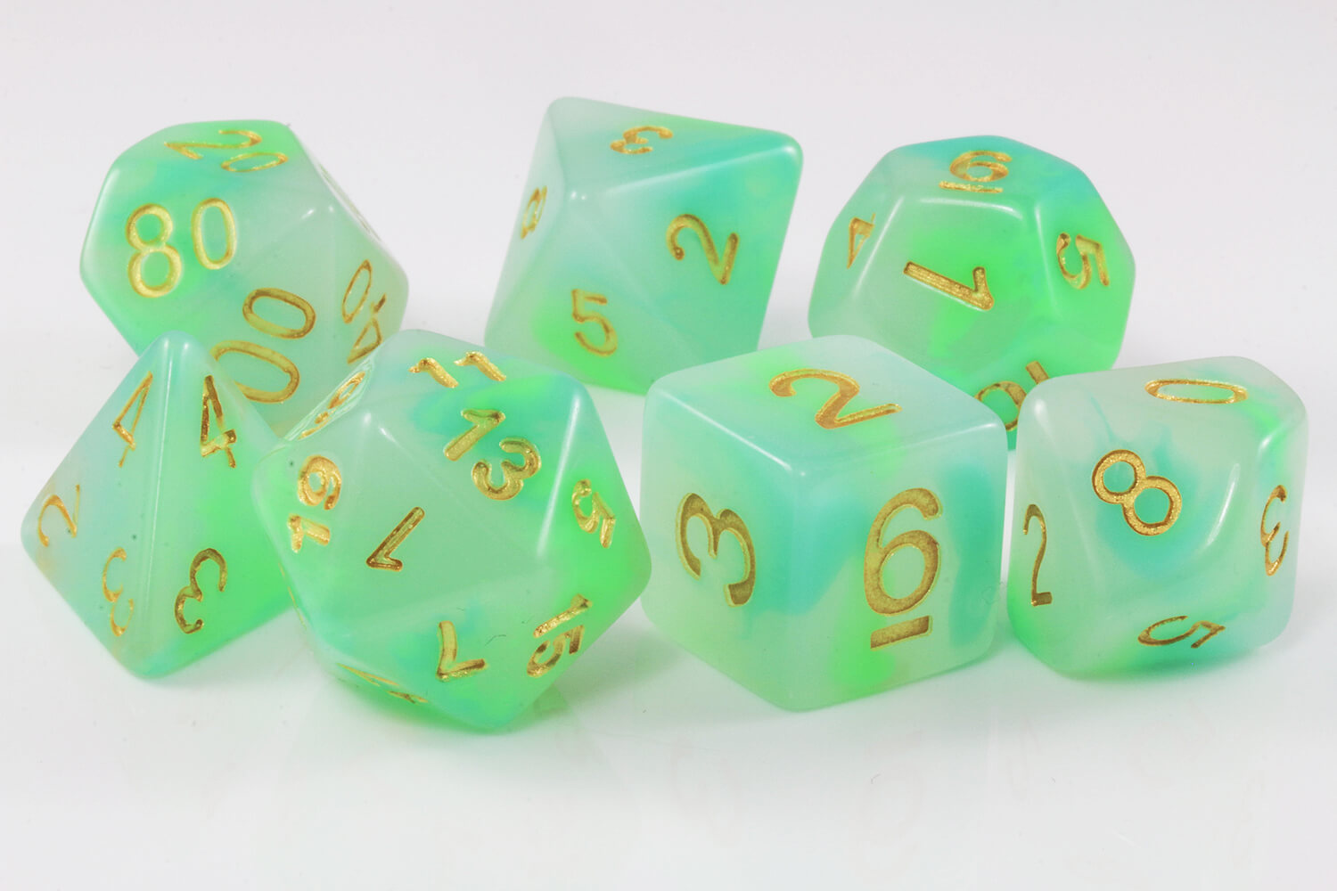Green D&D Dice