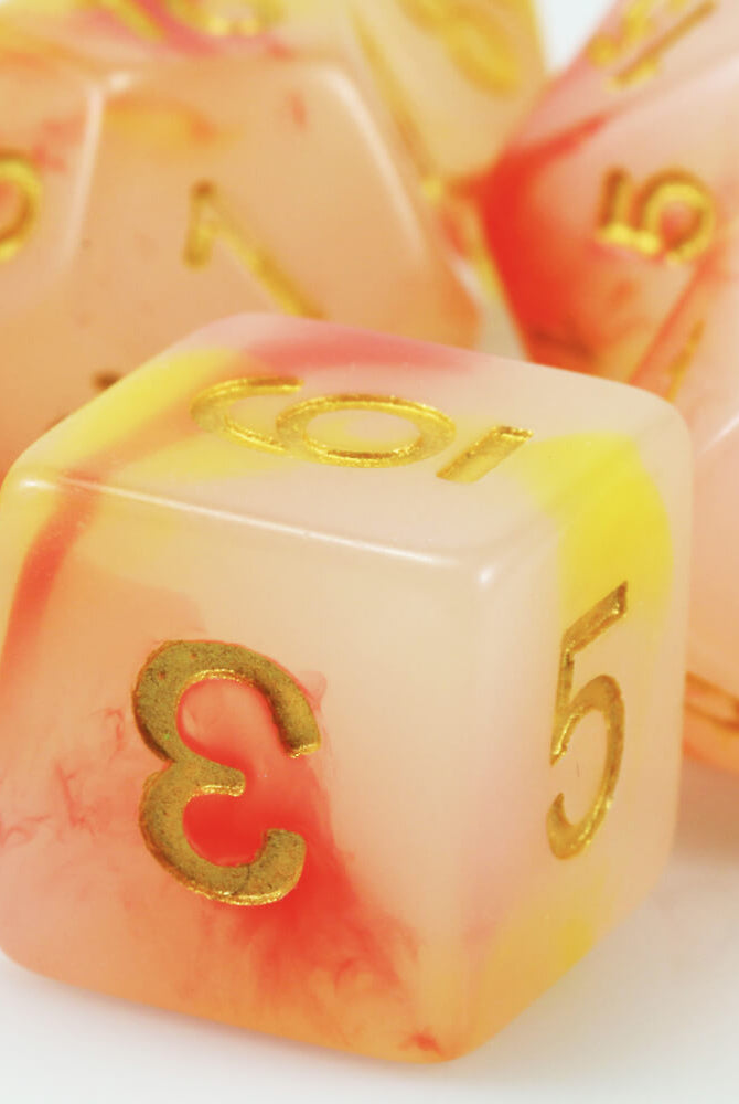 RPG Dice Orange Yellow