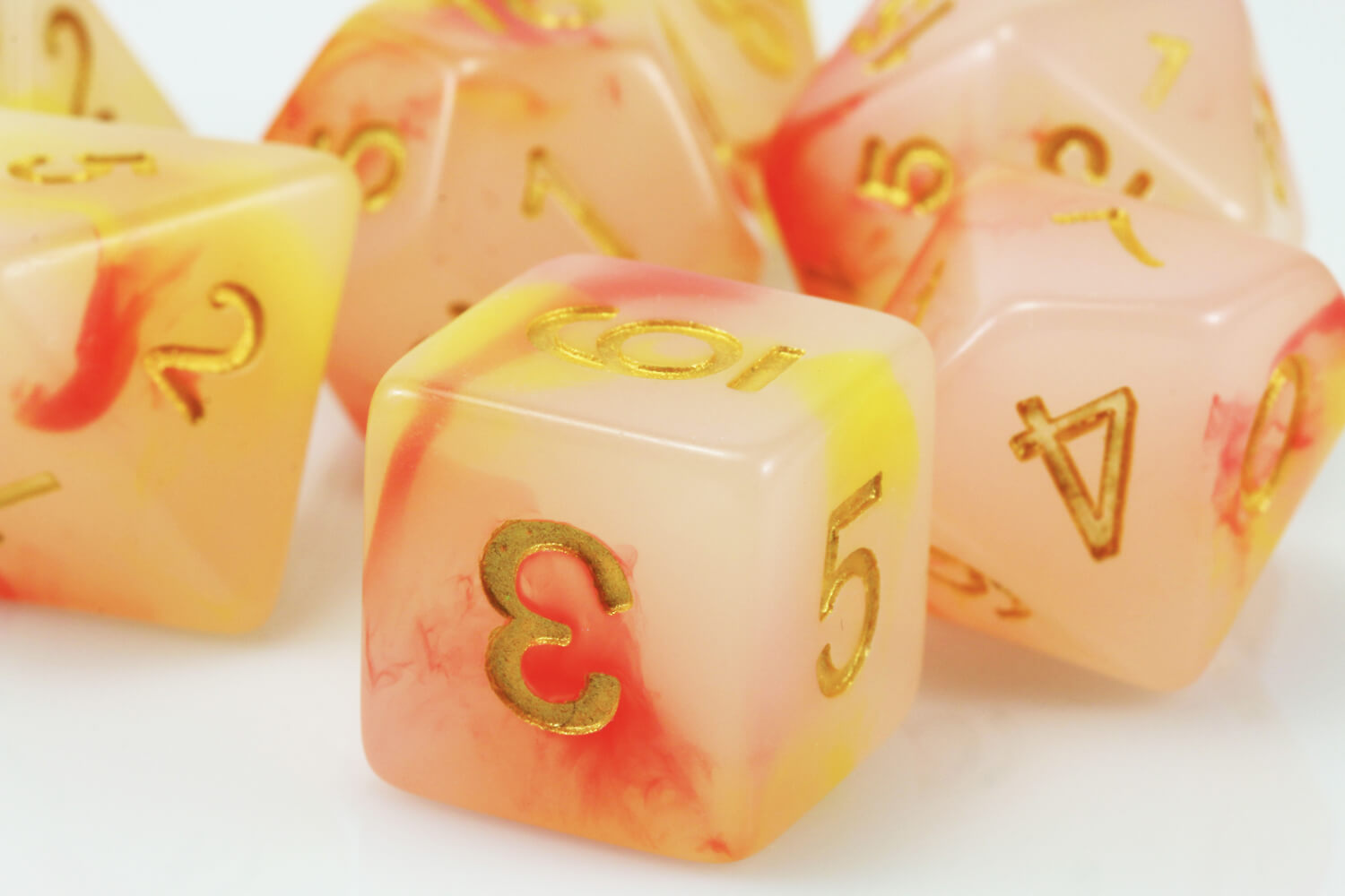 RPG Dice Orange Yellow