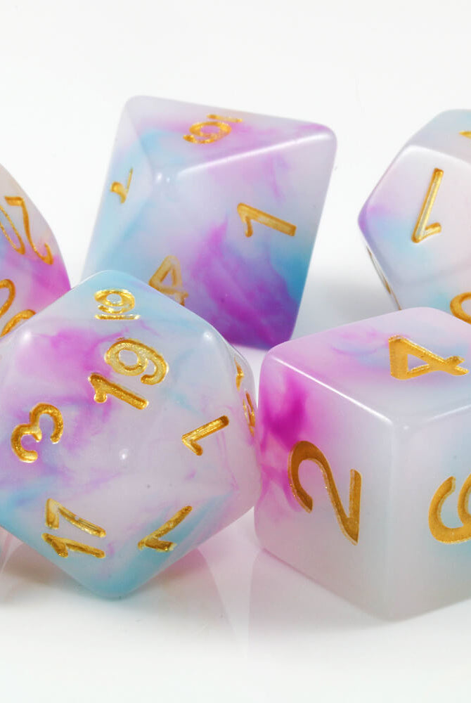 D&D Dice Teal and Purple