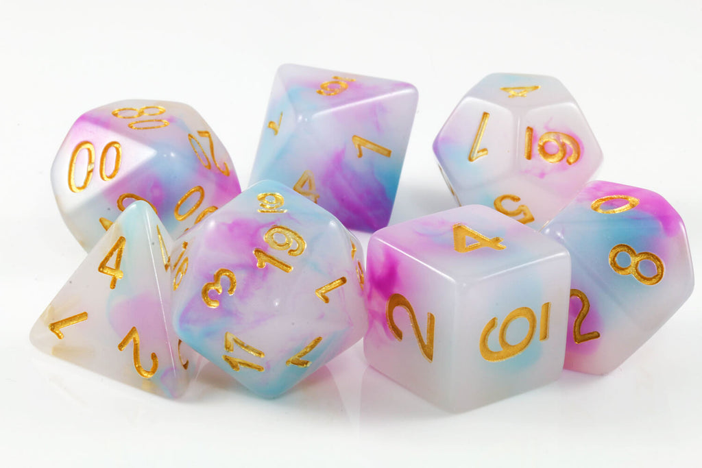 D&D Dice Teal and Purple