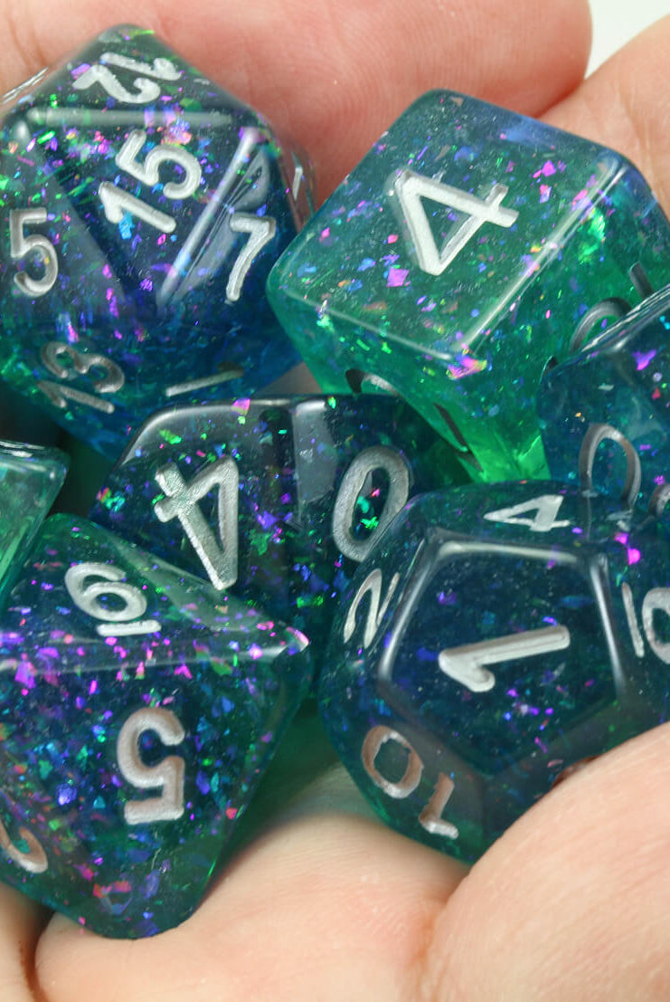 Blue Embers Dice 2