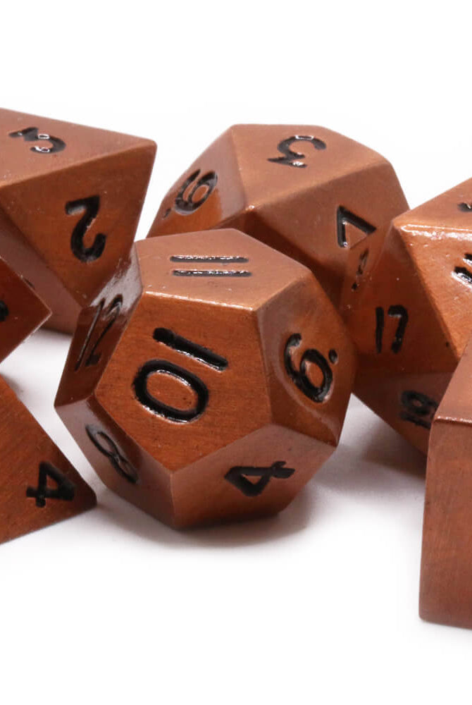 Premium copper dice set