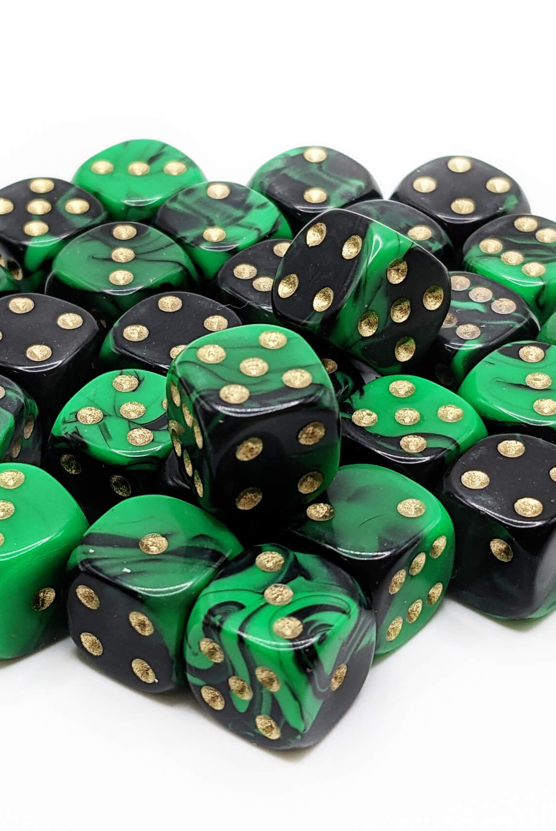 Oblivion Green d6 dice for games