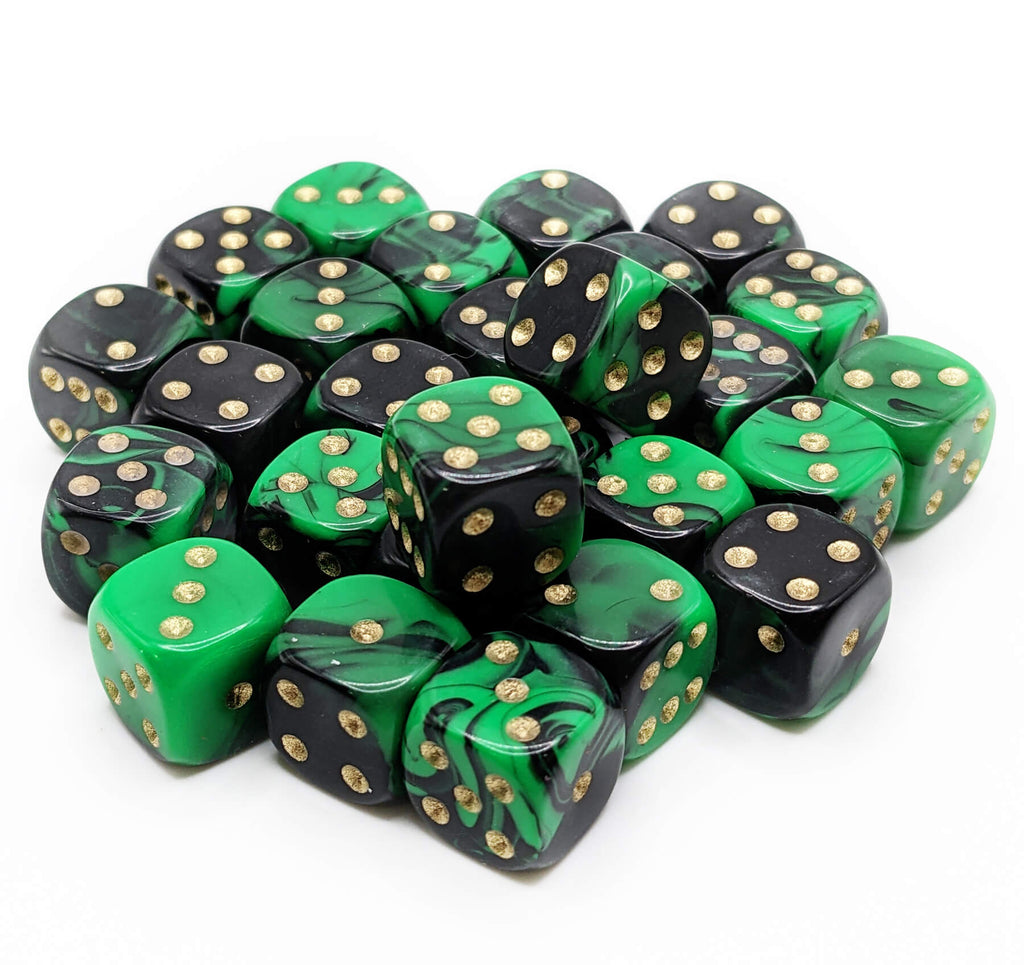 Oblivion Green d6 dice for games