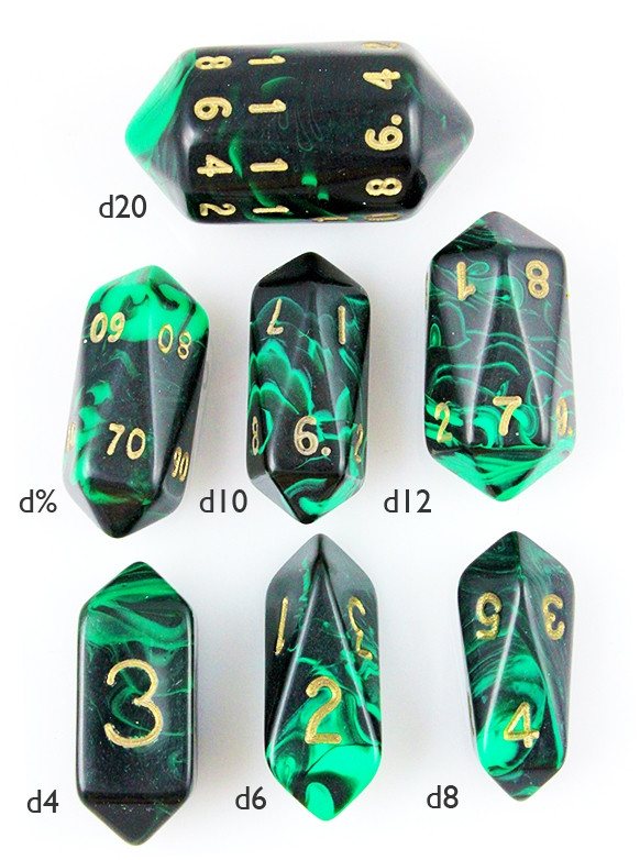 Crystal Dice Oblivion Green