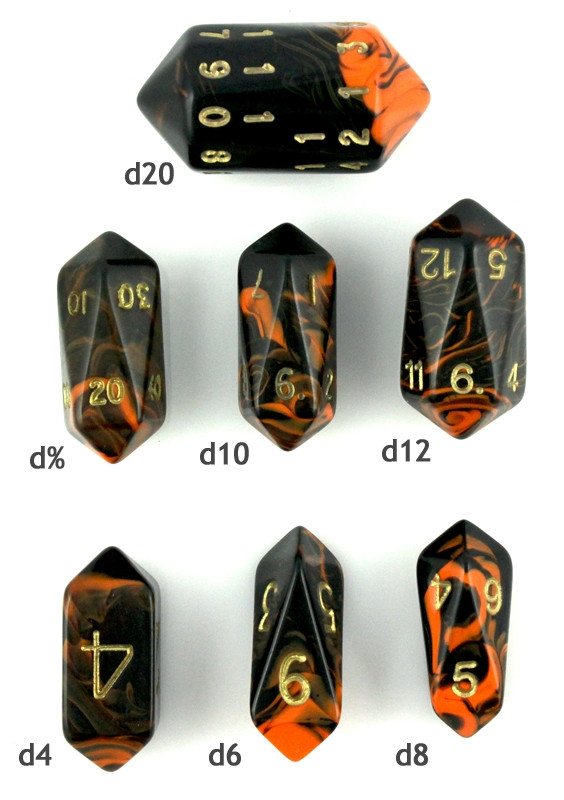 Crystal Dice Oblivion Orange