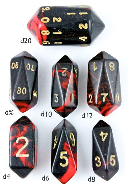 Crystal Dice Oblivion Red
