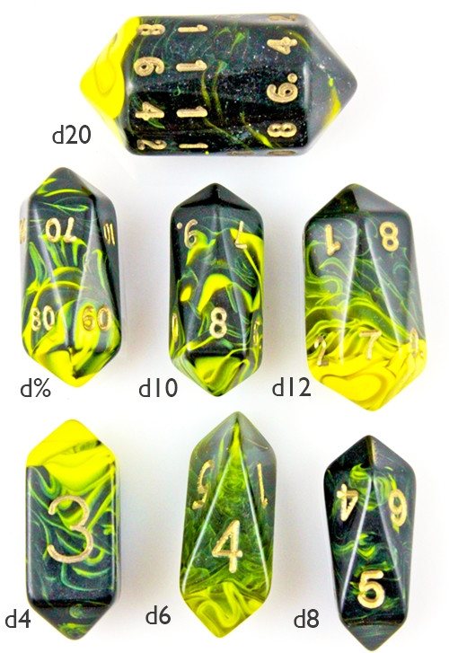 Crystal Dice Oblivion Yellow