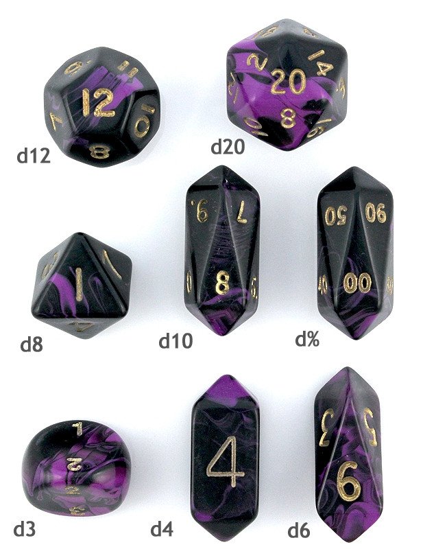 Oblivion Dice Hybrid Purple