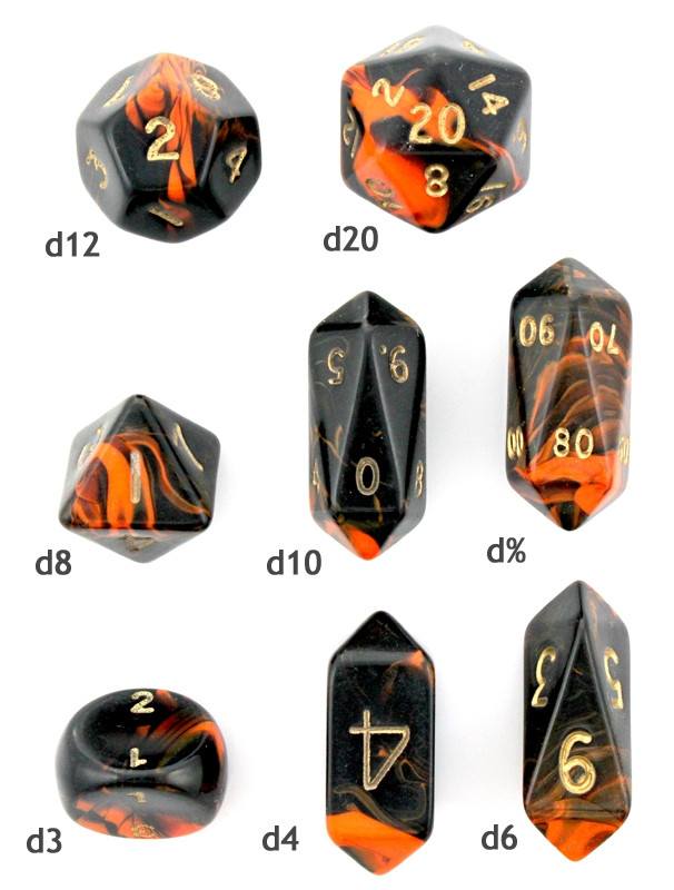 Oblivion Dice Hybrid Orange