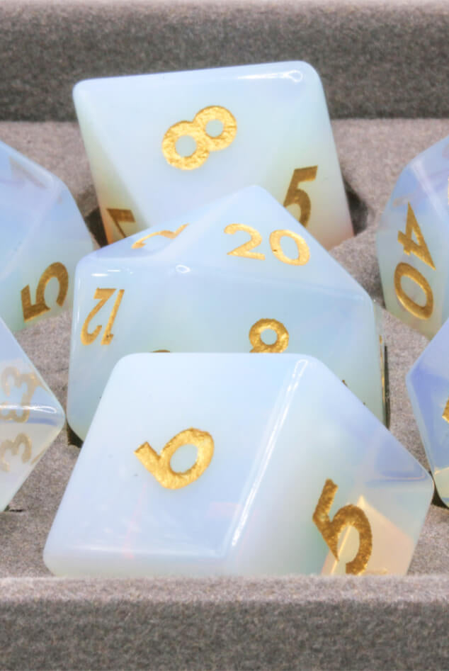 Gemstone dice opal