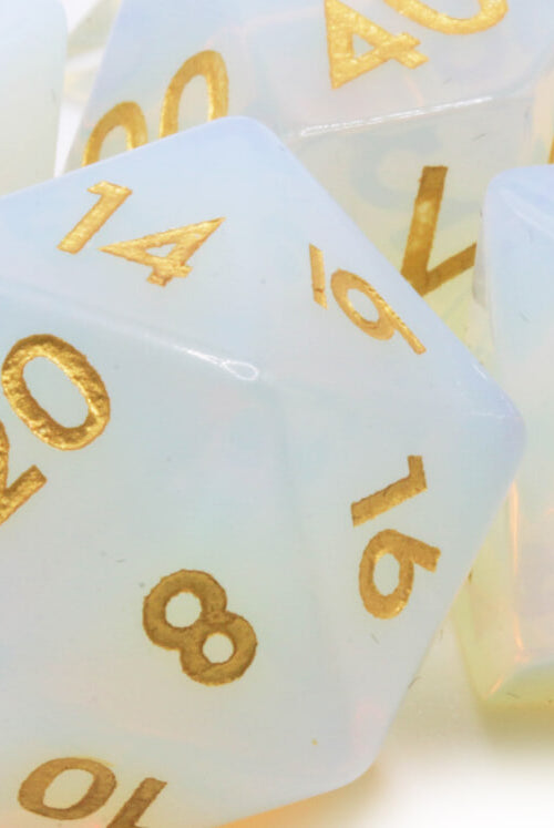Gemstone dice opal sans serif