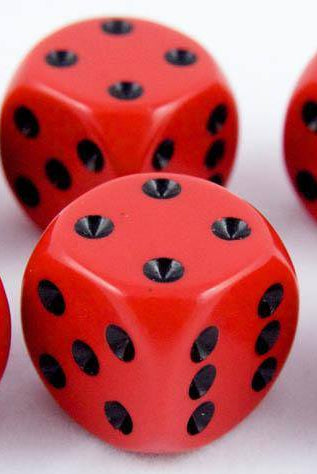 Opaque D6 Dice Red