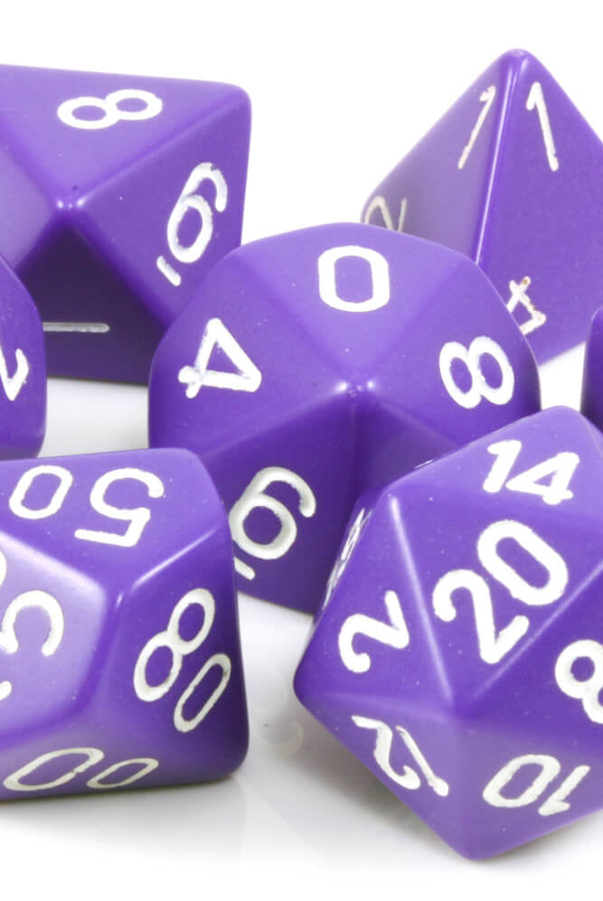 Opaque Dice Purple White