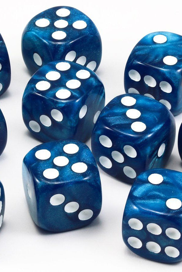Blue dice six sided