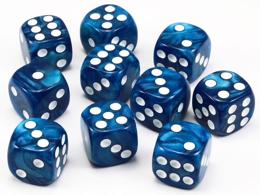 Blue dice six sided