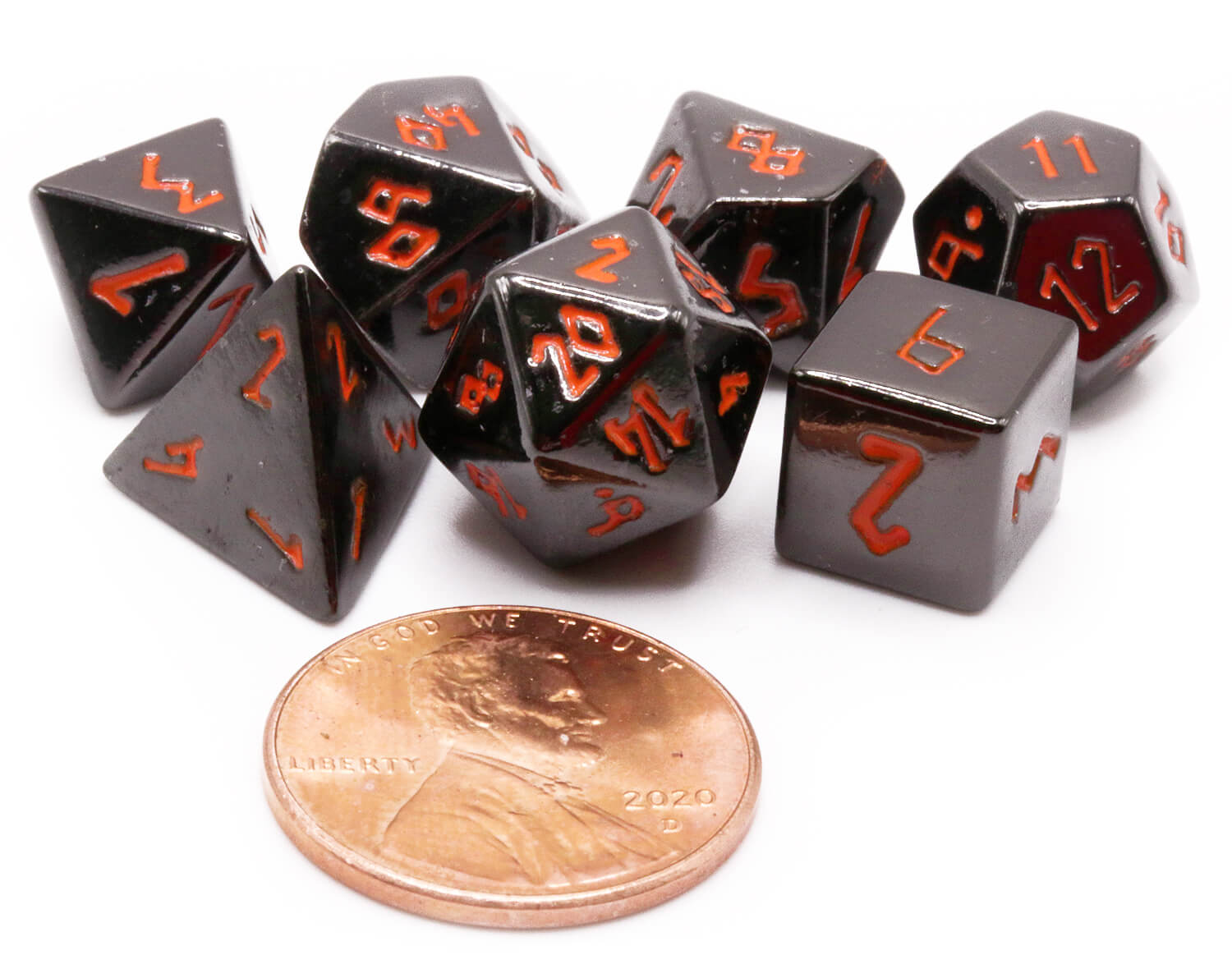 Mini Dice Set Black Lava