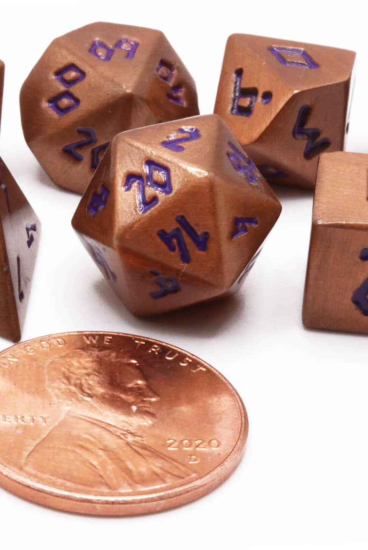 Mystic copper dnd mini dice