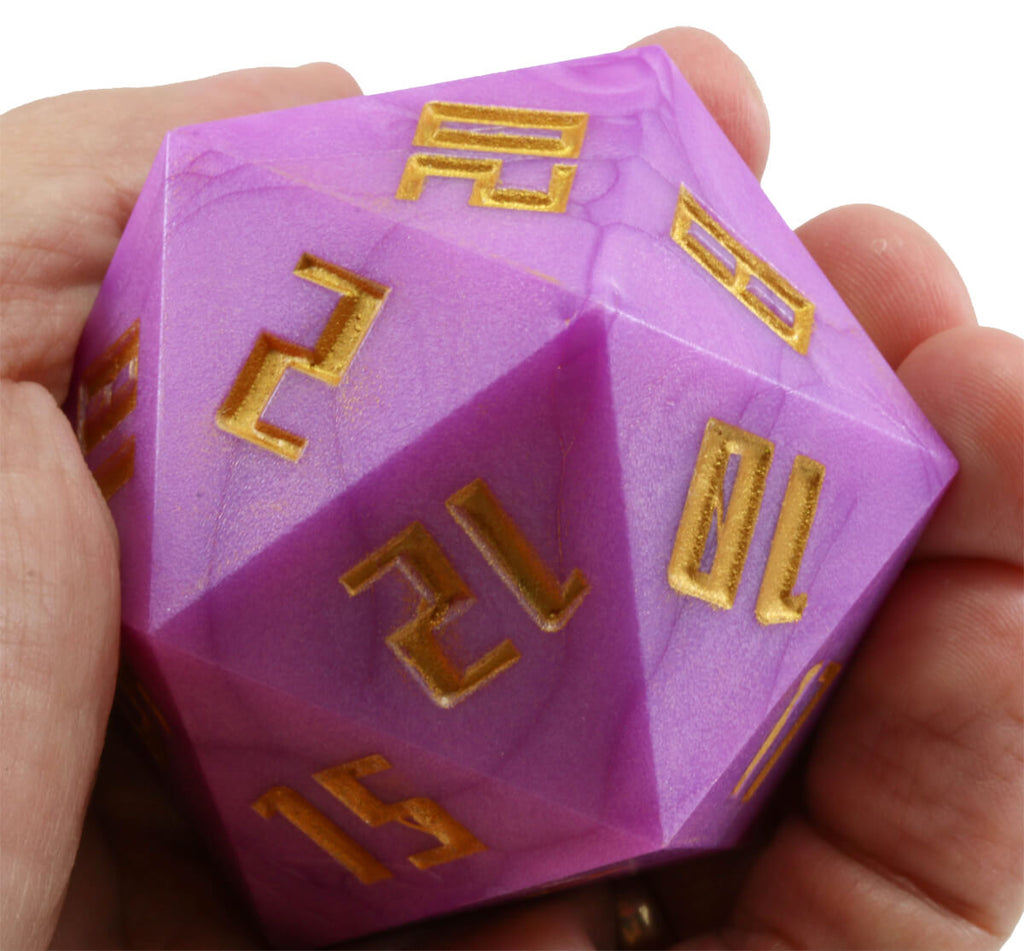 Giant d20 Pearl Pink