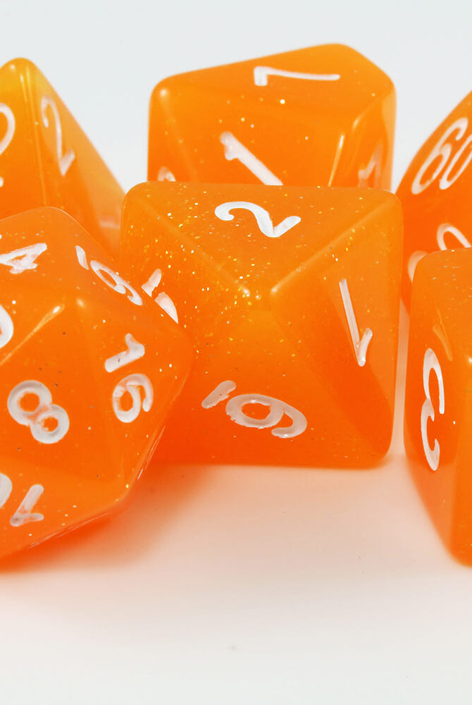Orange D&D Dice