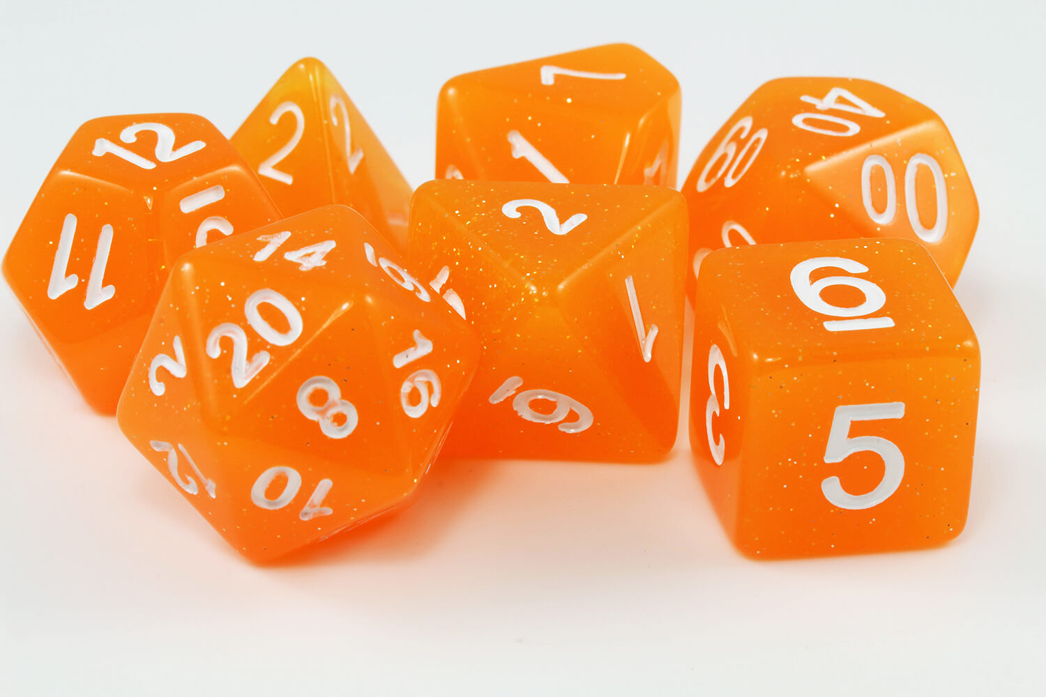Orange D&D Dice