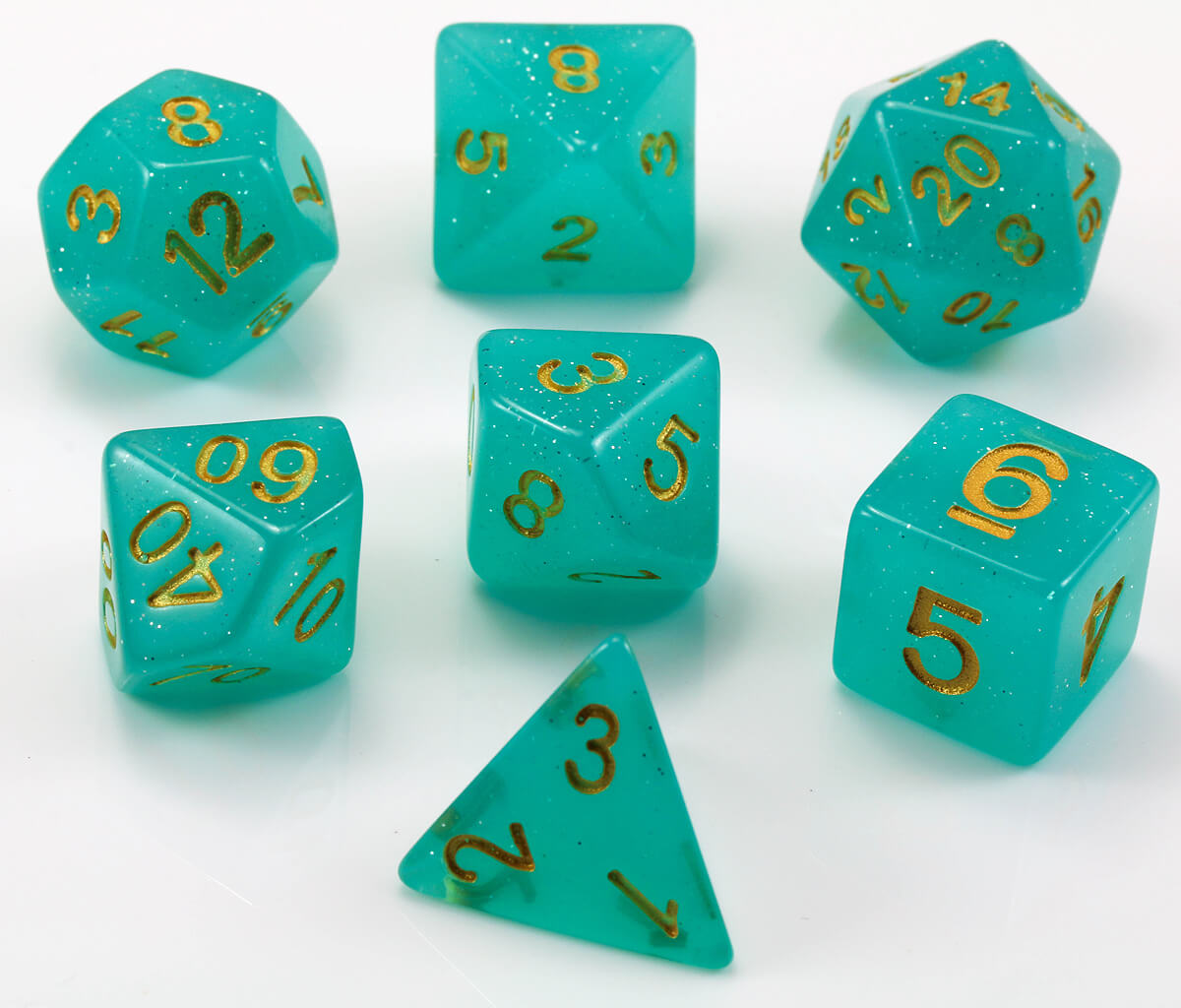 Sea Green D&D dice
