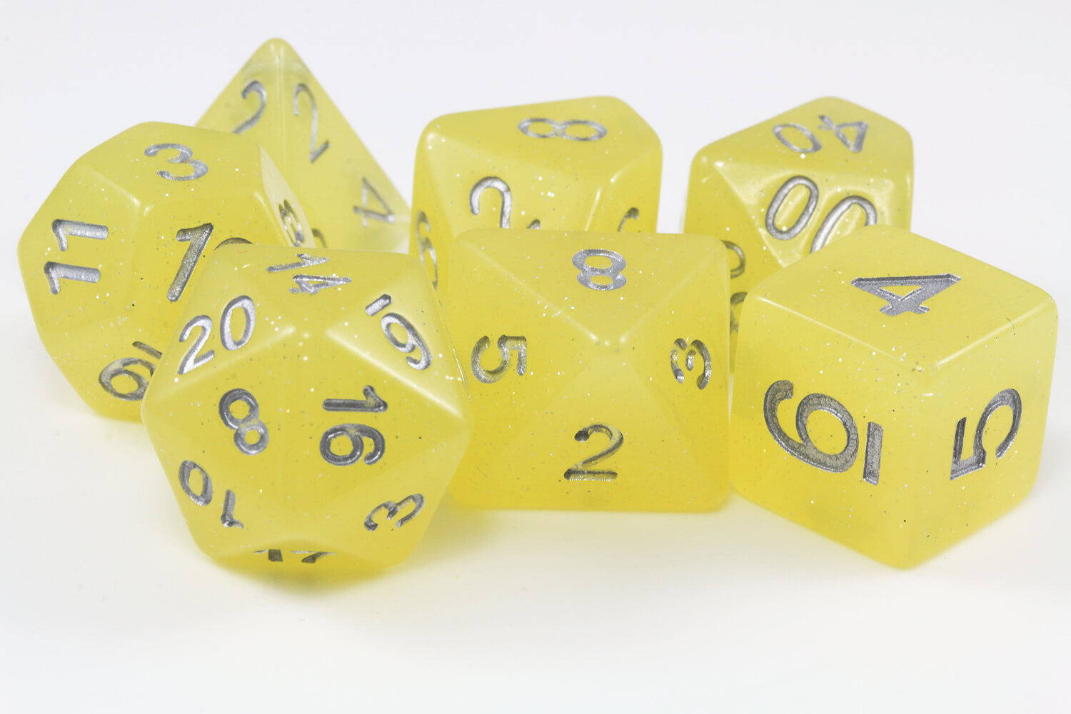 Yellow D&D Dice
