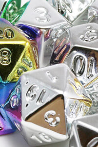 Plated Dice Metallic Colors