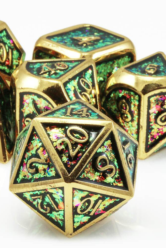 Enamel D&D Gold Dice