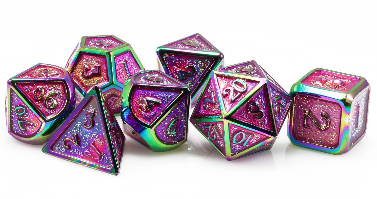 Enamel Dice Prismatic Rainbow