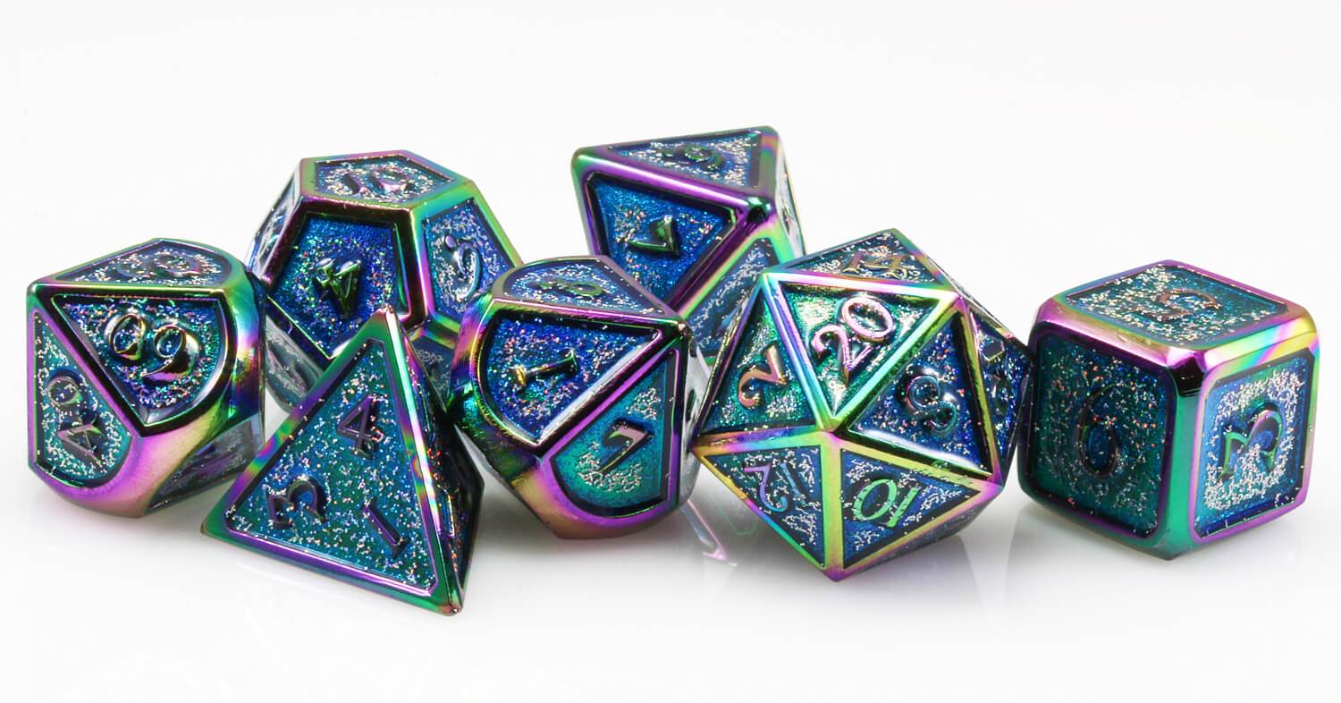 Rainbow dice Prismatic Teal