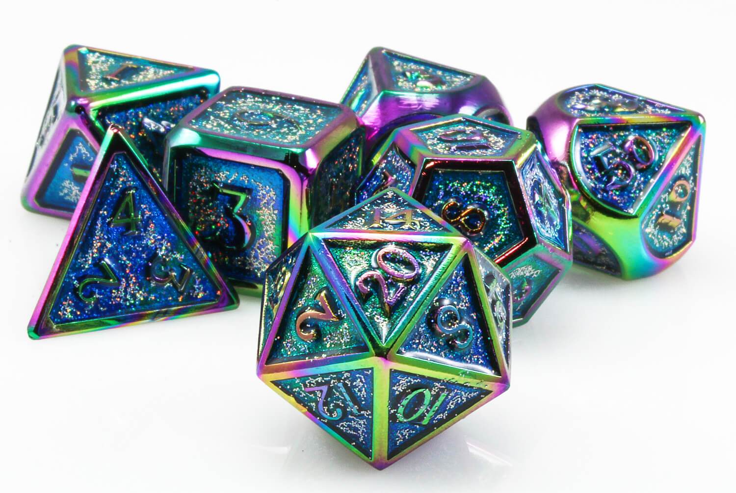 Prismatic RPG dice Teal