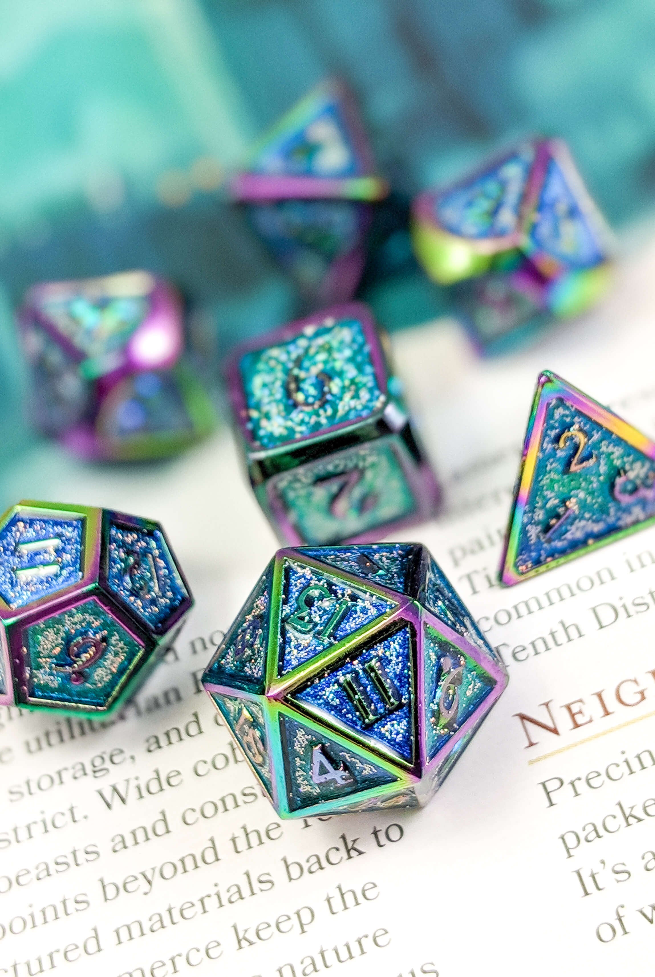 Prismatic Rainbow D&D Dice