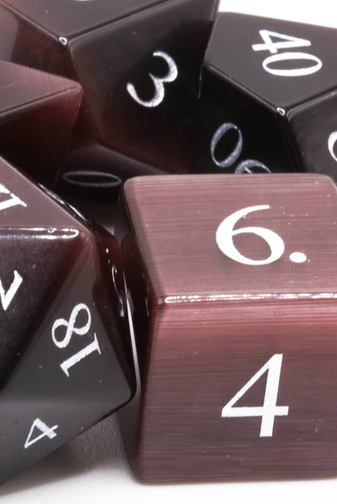 RPG Dice Purple Cats Eye