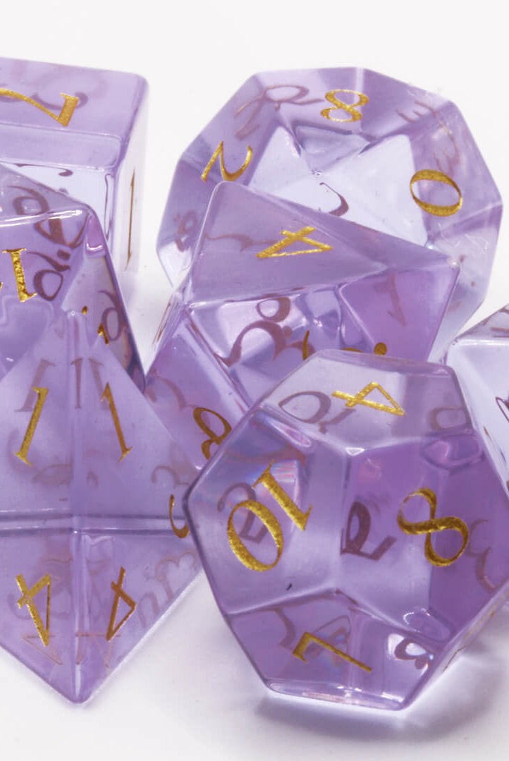 Purple DnD Glass Dice