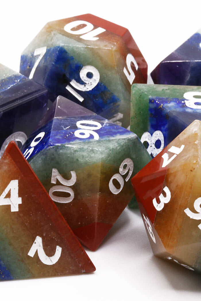 Rainbow Gemstone Dice 3