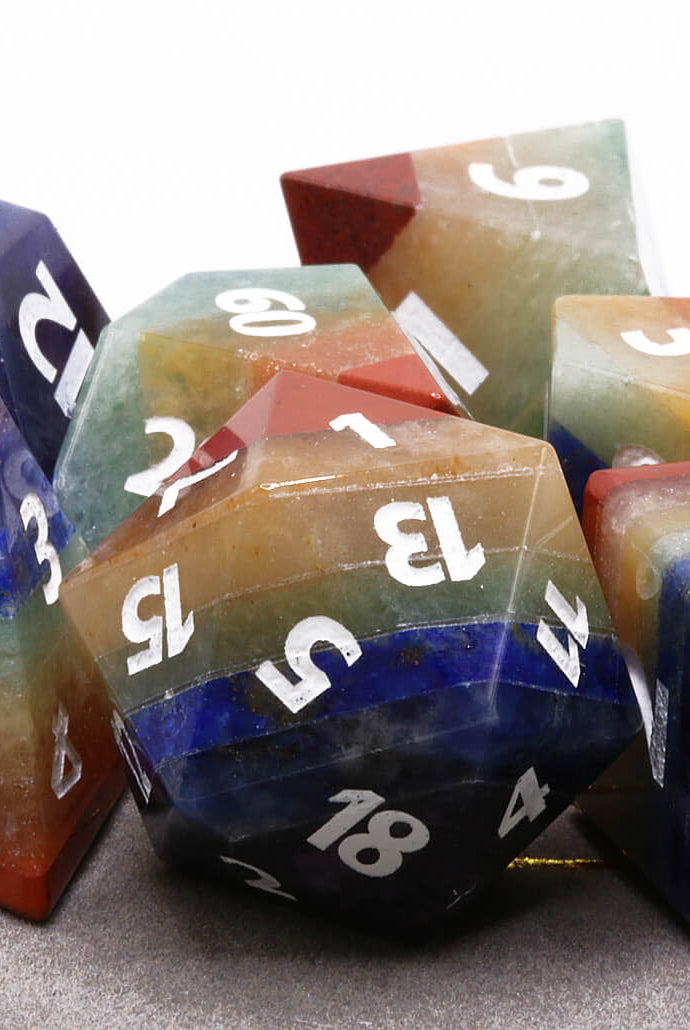 Rainbow Gemstone Dice 2