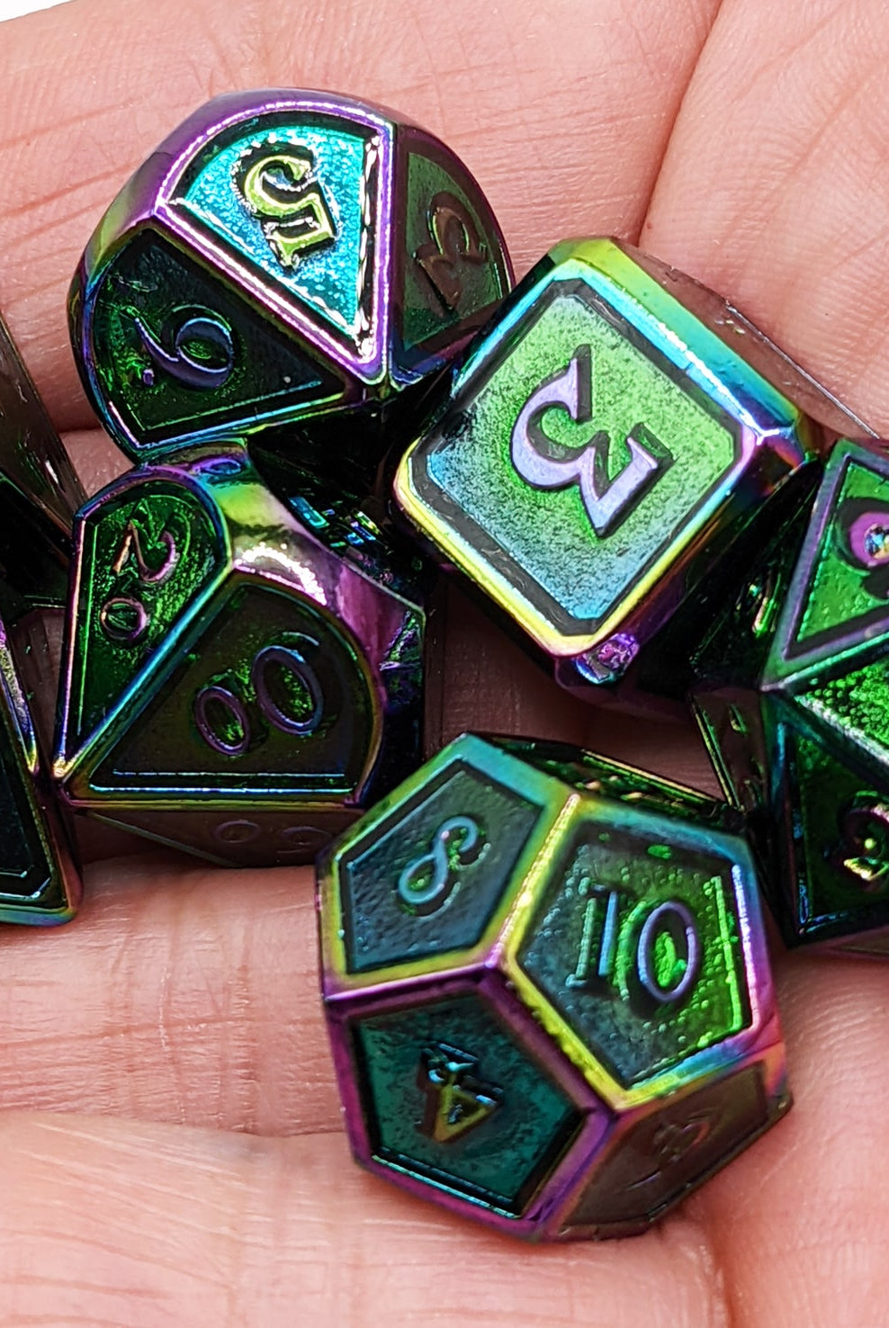 Green Rainbow DnD Dice 2