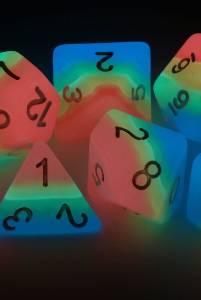 RPG Rainbow Dice Glow 2