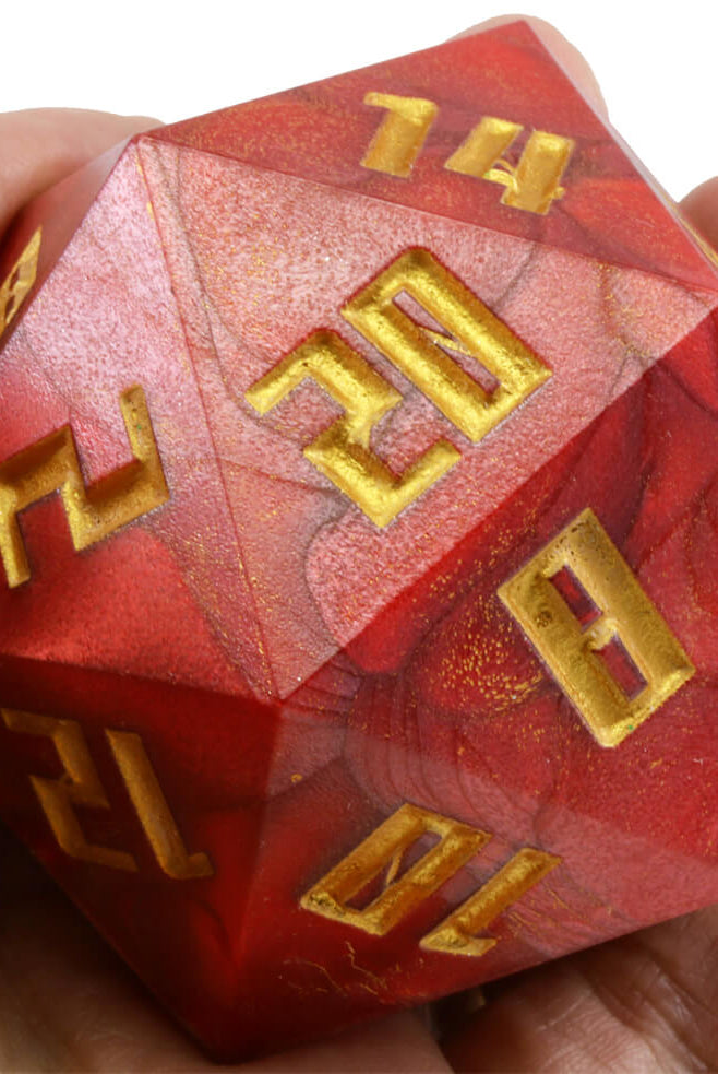 Giant d20 Pearl Red