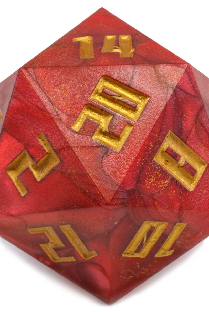 Giant d20 Pearl Red 2