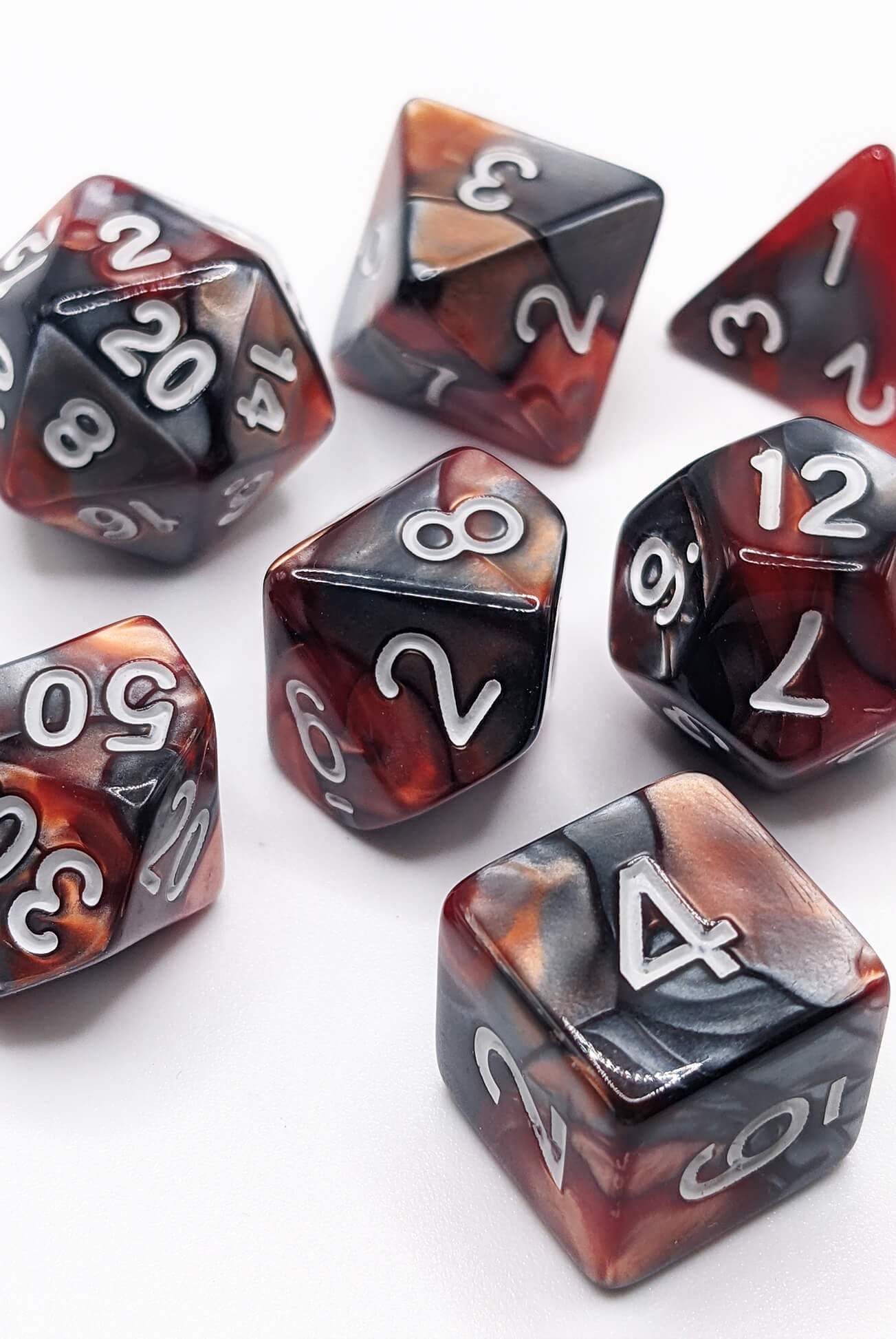 Crystal Caste Twins Dice Red Black 2