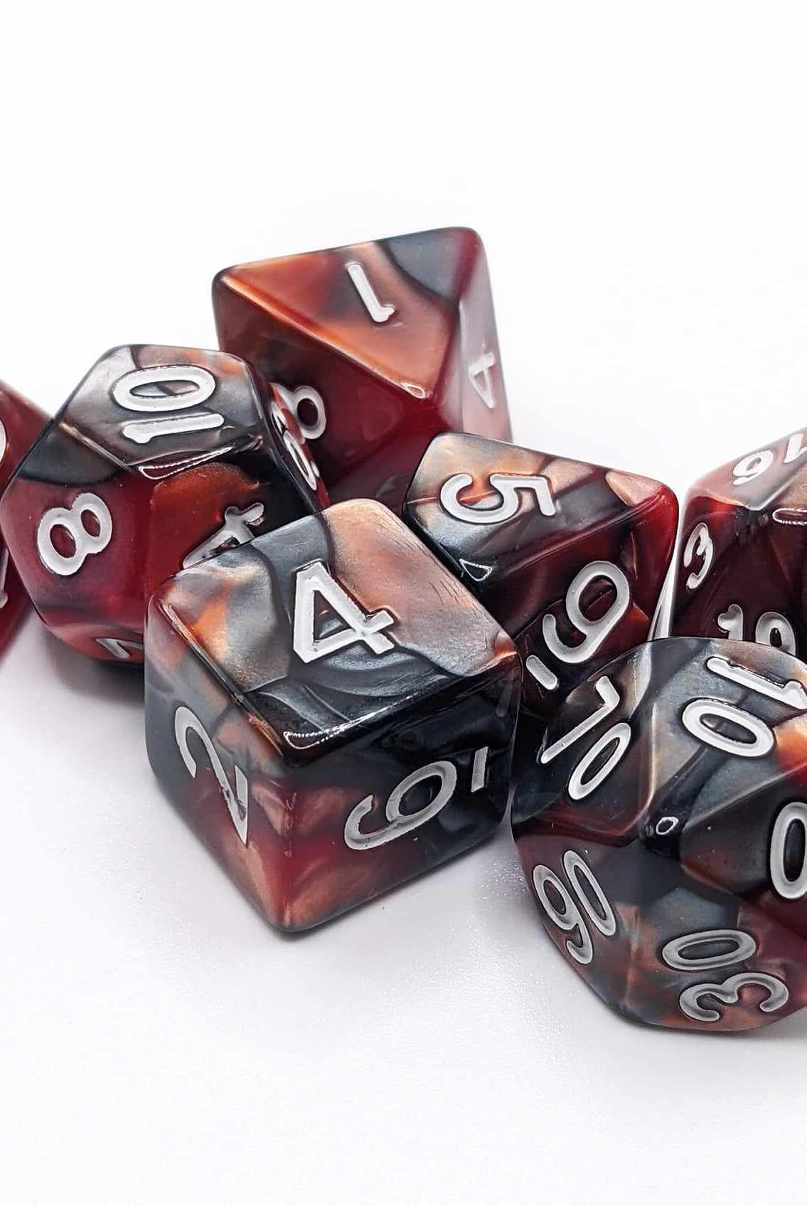 Crystal Caste Twins Dice Red Black 3
